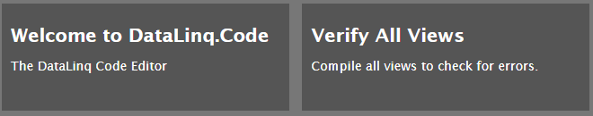 Startseite von DataLinq.Code