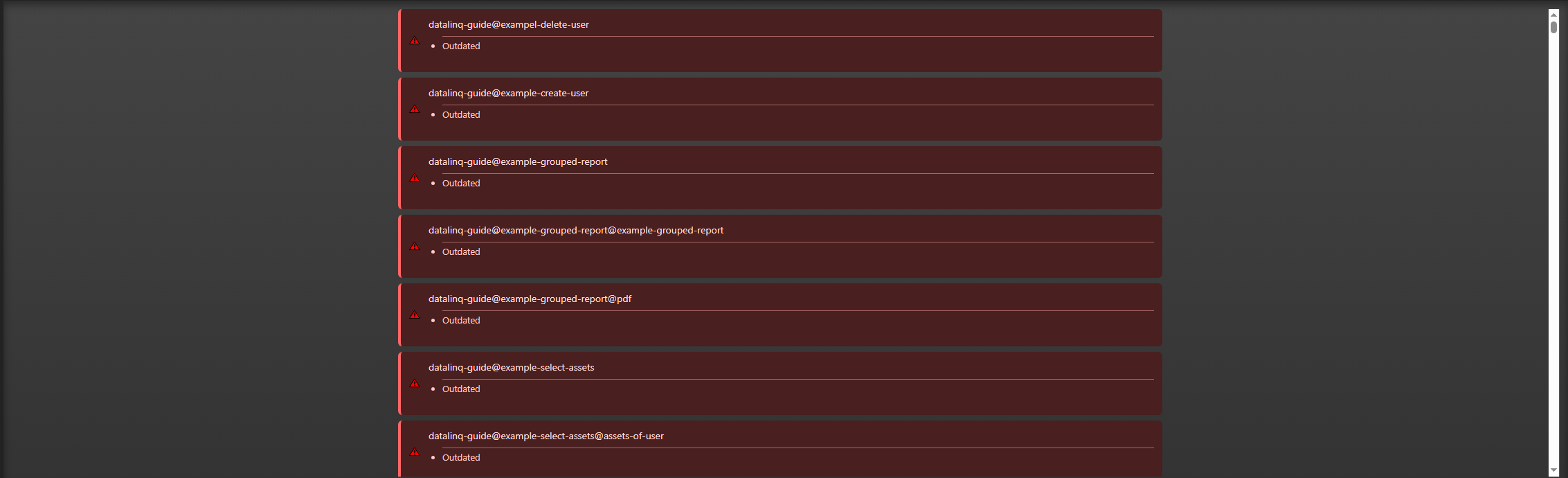 Snapshot Status zeigt nicht aktuelle Inhalte