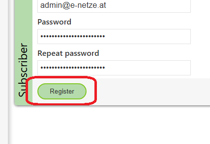 Klick auf "Register"