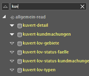 Sidebar with search function