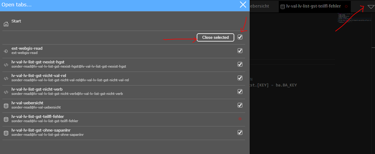 Tab navigation