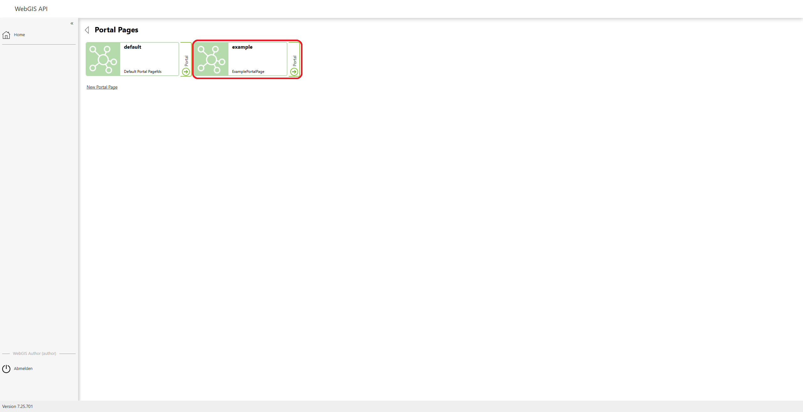 Created portal page